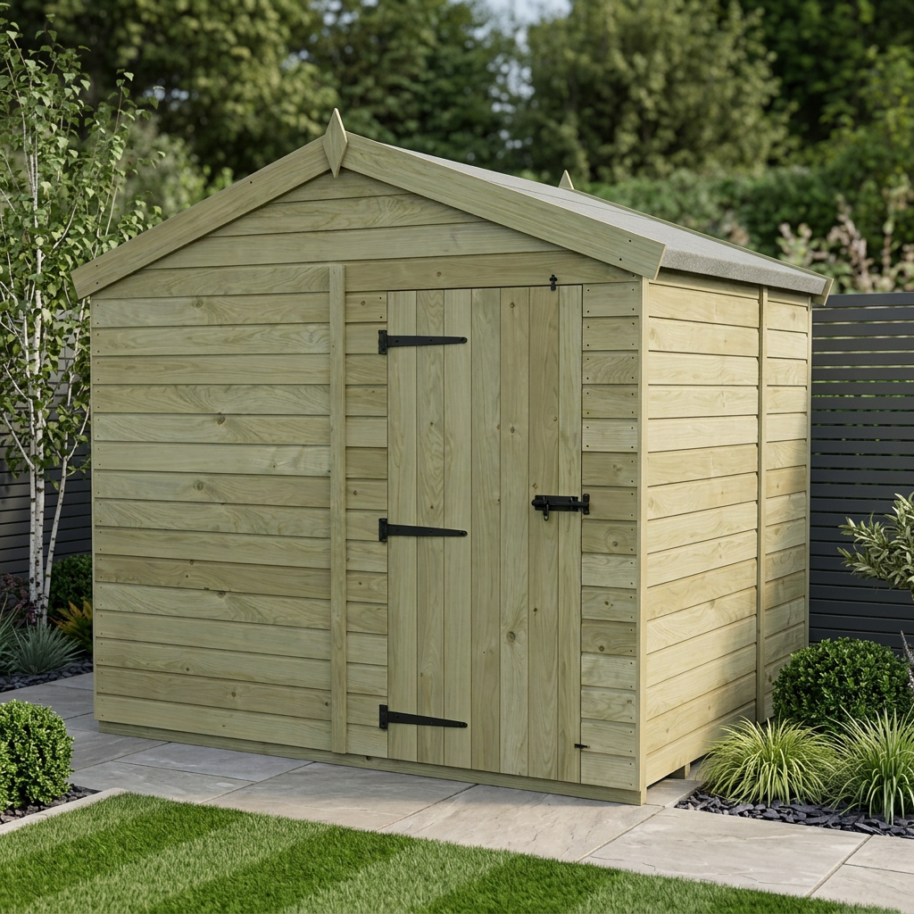 8 x 7 Apex Shed (Single Door, No Windows) - Apex Shed
