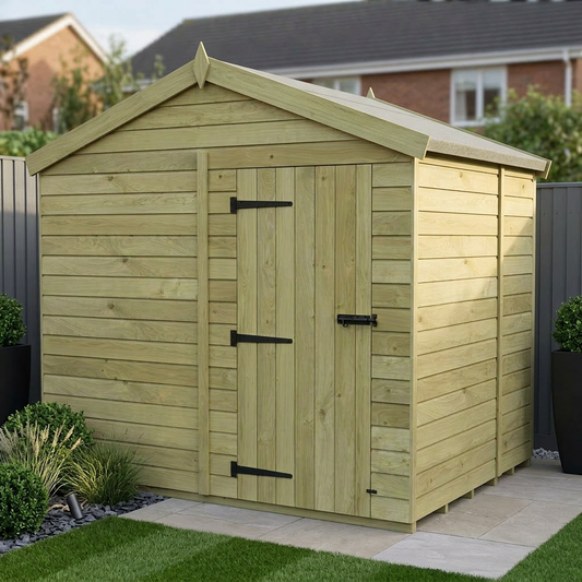 7 x 8 Apex Shed (Single Door, No Windows) - Apex Shed