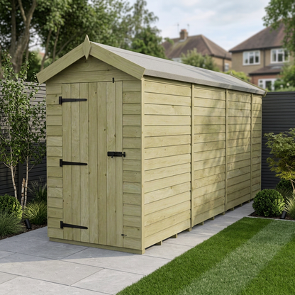4 x 15 Apex Shed (Single Door, No Windows) - Apex Shed
