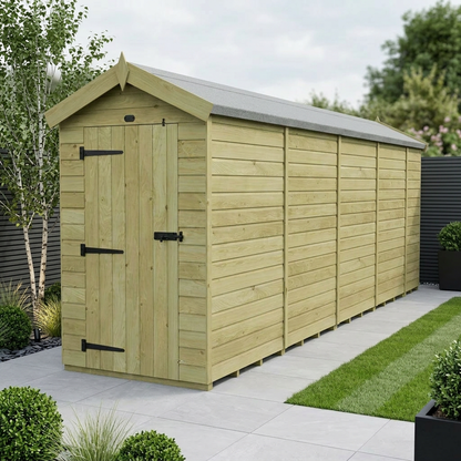 4 x 17 Apex Shed (Single Door, No Windows) - Apex Shed