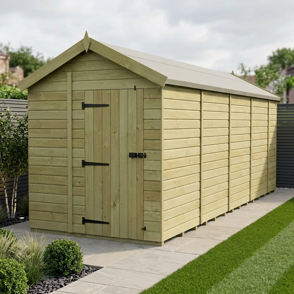 6 x 17 Apex Shed (Single Door, No Windows) - Apex Shed