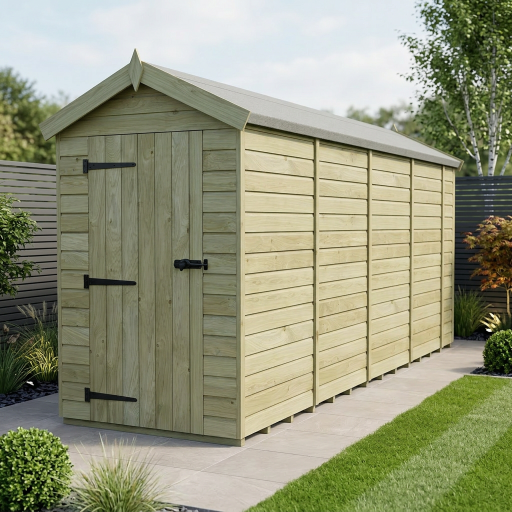 4 x 18 Apex Shed (Single Door, No Windows) - Apex Shed