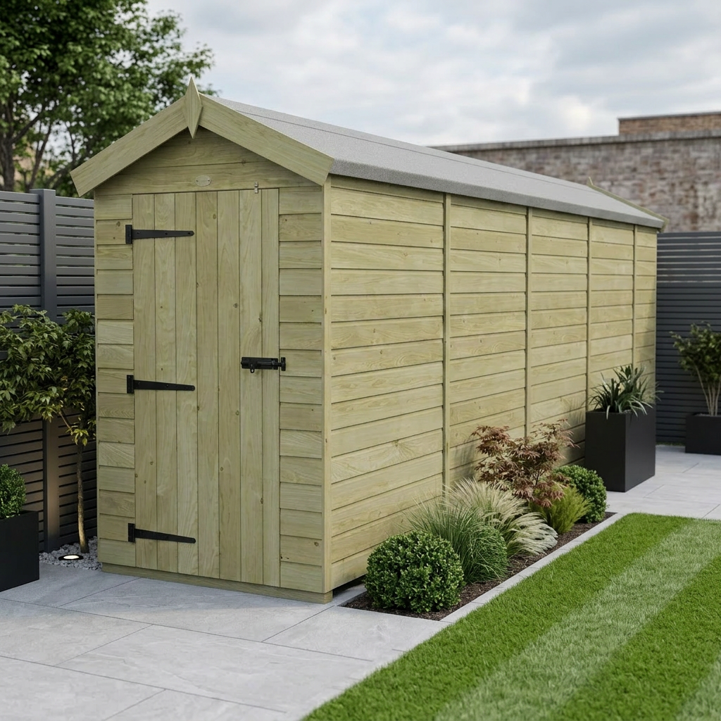 4 x 19 Apex Shed (Single Door, No Windows) - Apex Shed