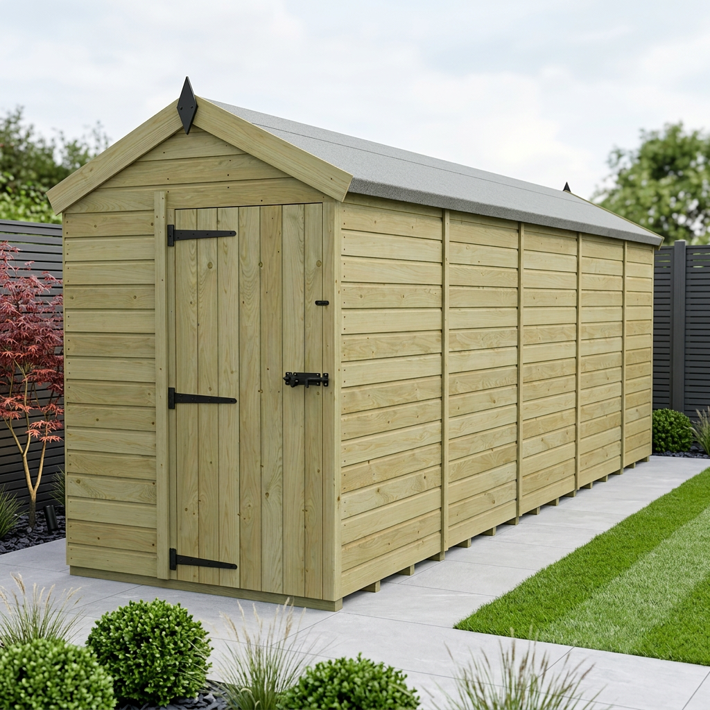 5 x 19 Apex Shed (Single Door, No Windows) - Apex Shed