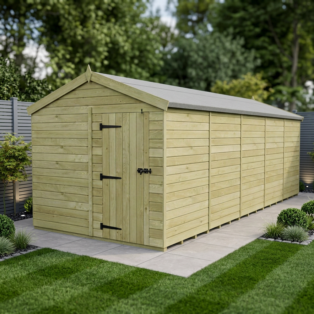 8 x 20 Apex Shed (Single Door, No Windows) - Apex Shed