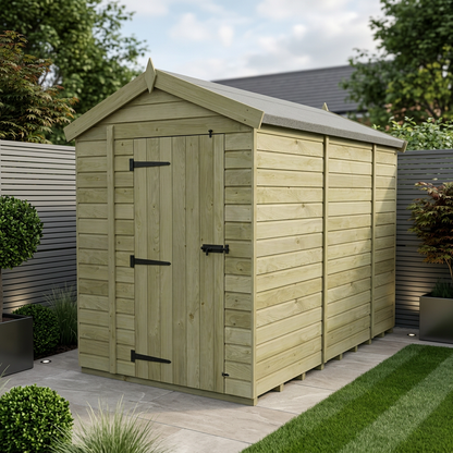 8 x 13 Apex Shed (Single Door, No Windows) - Apex Shed
