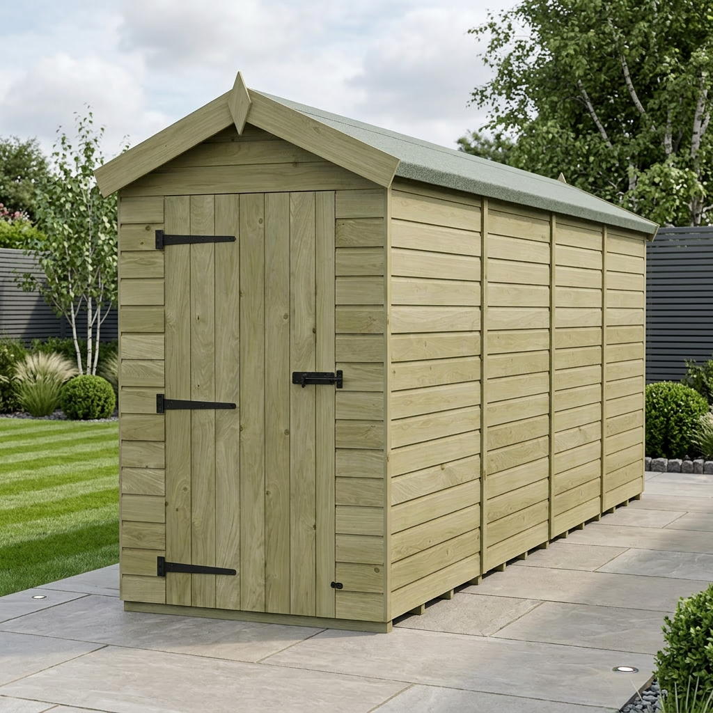 4 x 16 Apex Shed (Single Door, No Windows) - Apex Shed