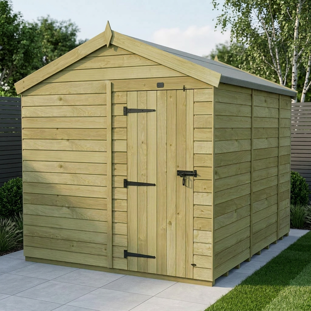 8 x 10 Apex Shed (Single Door, No Windows) - Apex Shed
