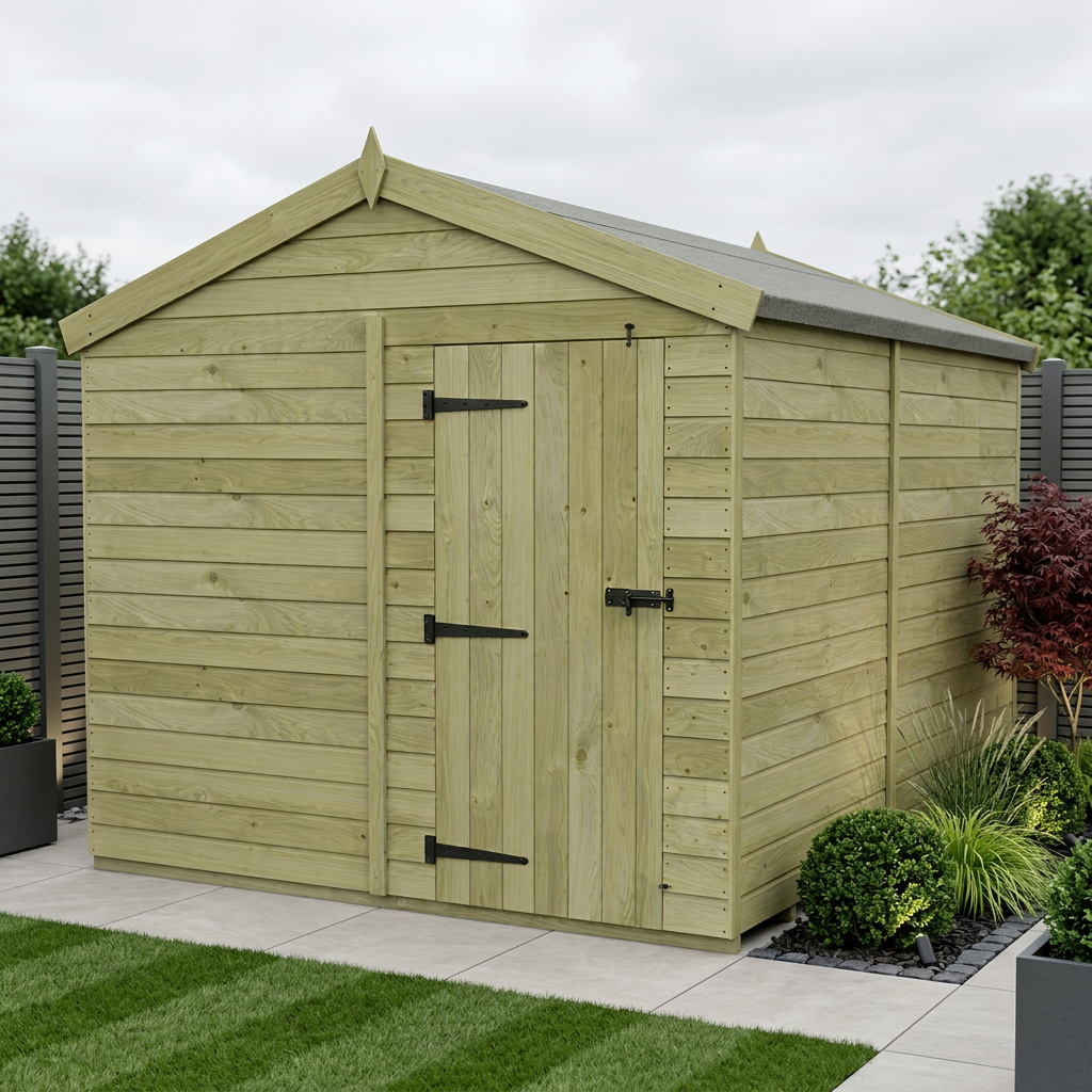 8 x 11 Apex Shed (Single Door, No Windows) - Apex Shed
