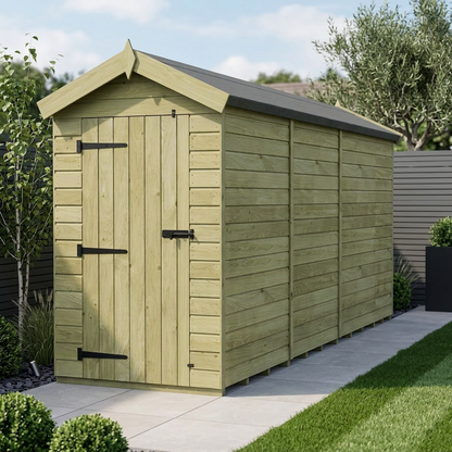 4 x 14 Apex Shed (Single Door, No Windows) - Apex Shed