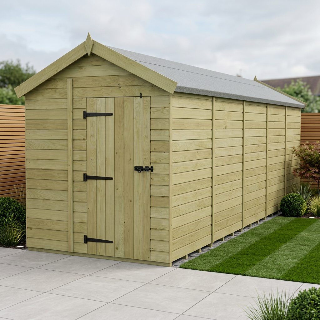7 x 20 Apex Shed (Single Door, No Windows) - Apex Shed