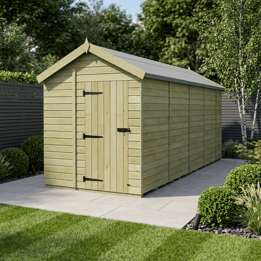 7 x 18 Apex Shed (Single Door, No Windows) - Apex Shed
