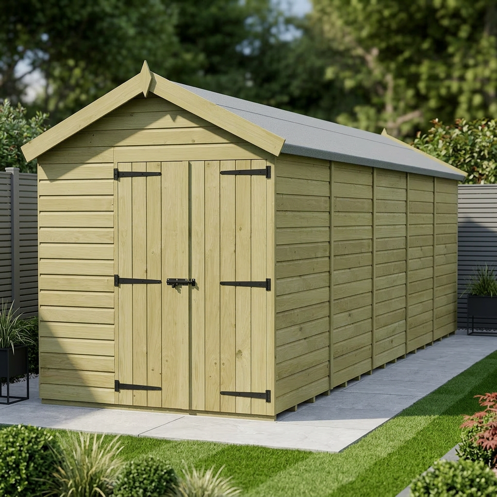 7 x 19 Apex Shed (Double Door, No Windows) - Apex Shed
