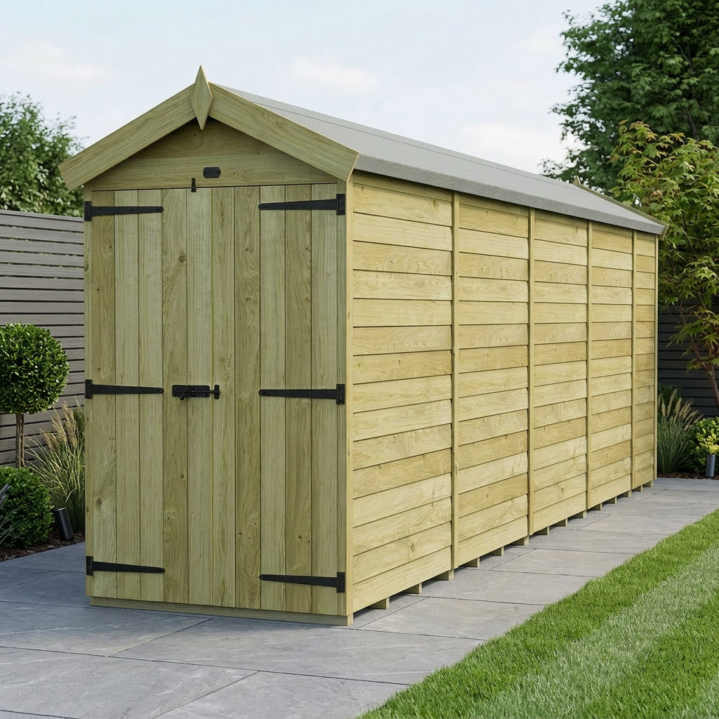 4 x 19 Apex Shed (Double Door, No Windows) - Apex Shed