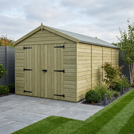 8 x 18 Apex Shed (Double Door, No Windows) - Apex Shed