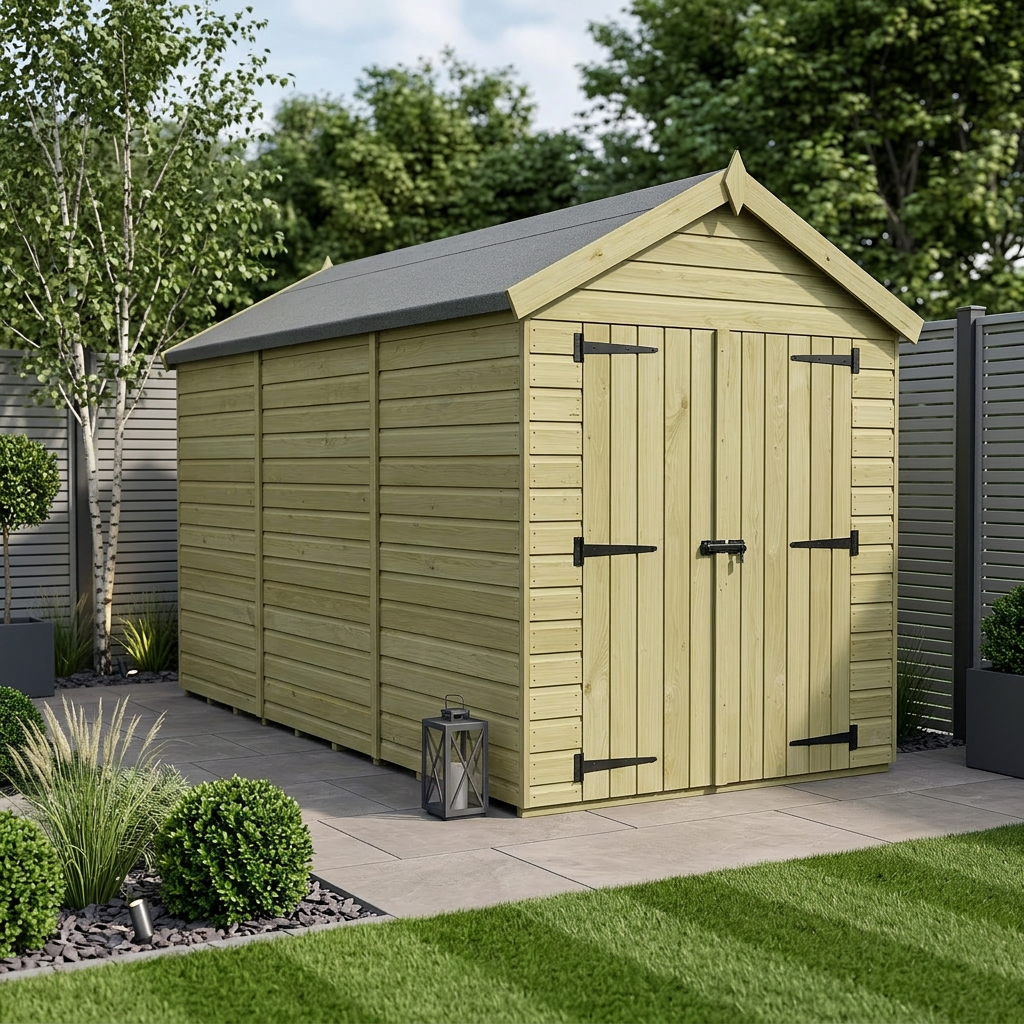 7 x 18 Apex Shed (Double Door, No Windows) - Apex Shed