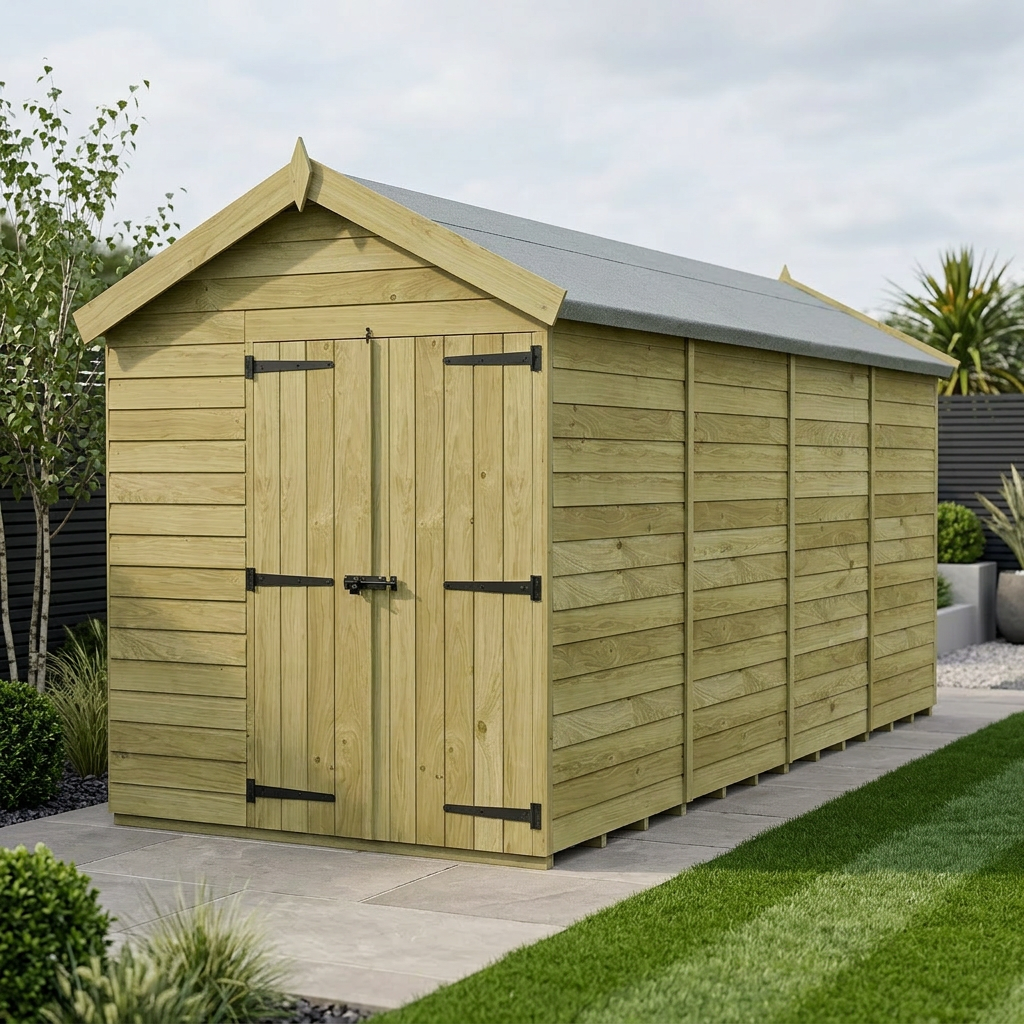 7 x 16 Apex Shed (Double Door, No Windows) - Apex Shed