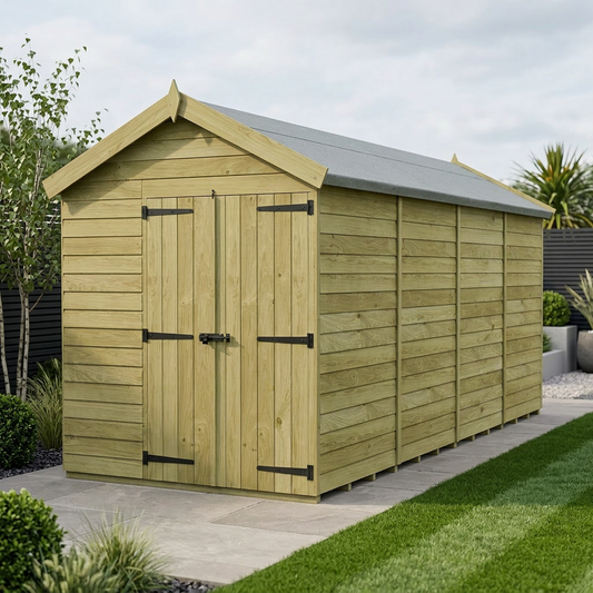 7 x 16 Apex Shed (Double Door, No Windows) - Apex Shed