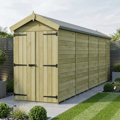 4 x 18 Apex Shed (Double Door, No Windows) - Apex Shed