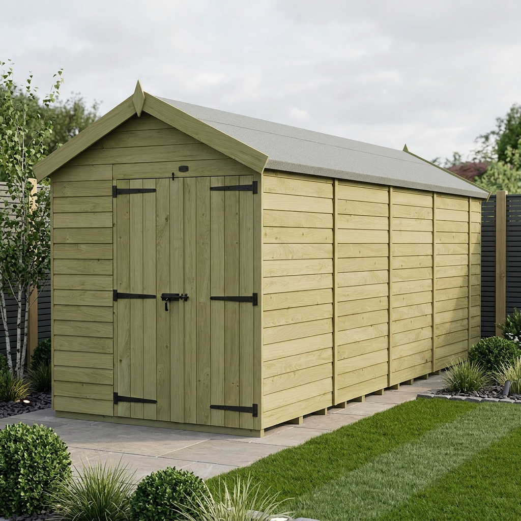 6 x 18 Apex Shed (Double Door, No Windows) - Apex Shed