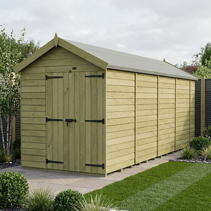 6 x 18 Apex Shed (Double Door, No Windows) - Apex Shed