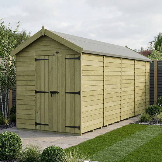 6 x 18 Apex Shed (Double Door, No Windows) - Apex Shed