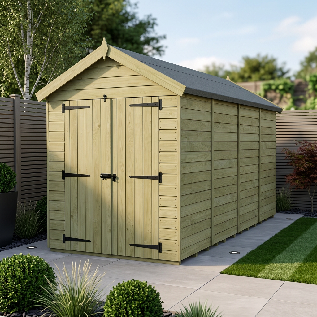 6 x 17 Apex Shed (Double Door, No Windows) - Apex Shed