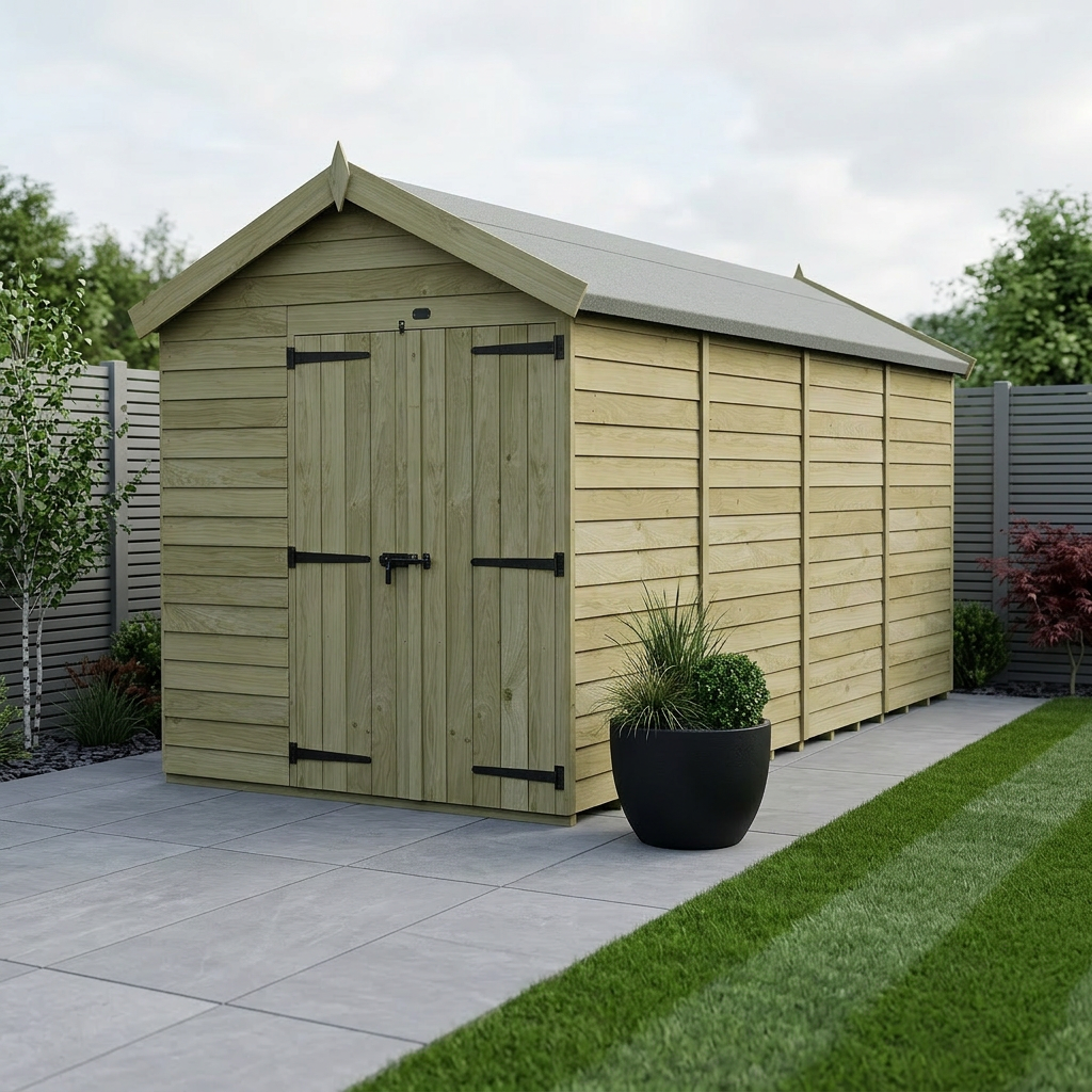 7 x 15 Apex Shed (Double Door, No Windows) - Apex Shed