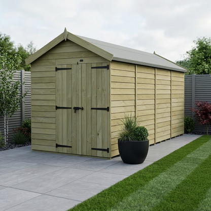 7 x 15 Apex Shed (Double Door, No Windows) - Apex Shed