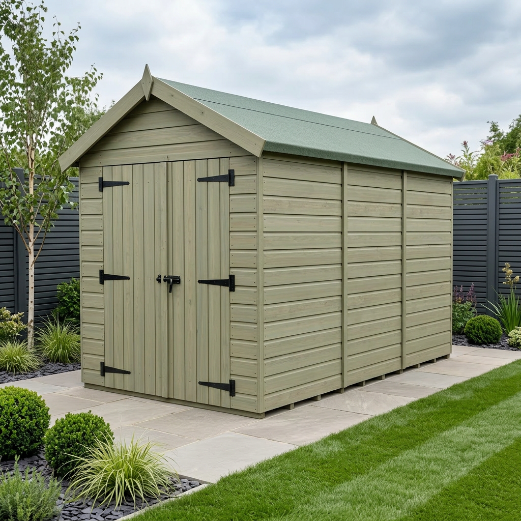 7 x 12 Apex Shed (Double Door, No Windows) - view 2