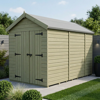 7 x 11 Apex Shed (Double Door, No Windows) - view 4