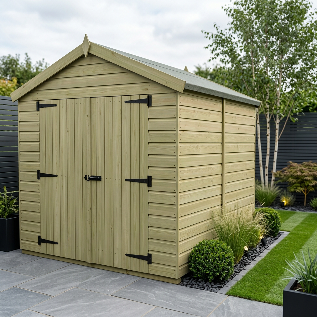 8 x 10 Apex Shed (Double Door, No Windows) - Apex Shed