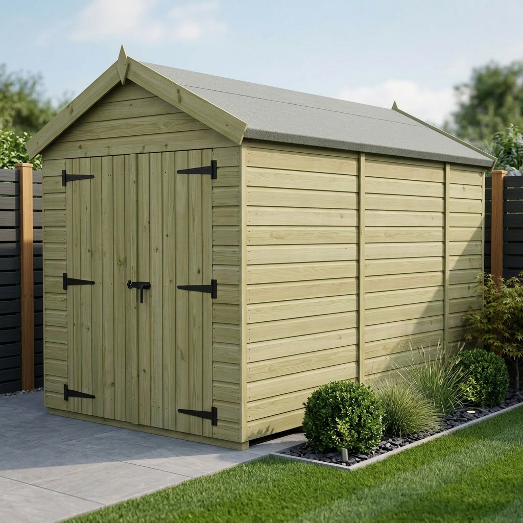 7 x 9 Apex Shed (Double Door, No Windows) - Apex Shed