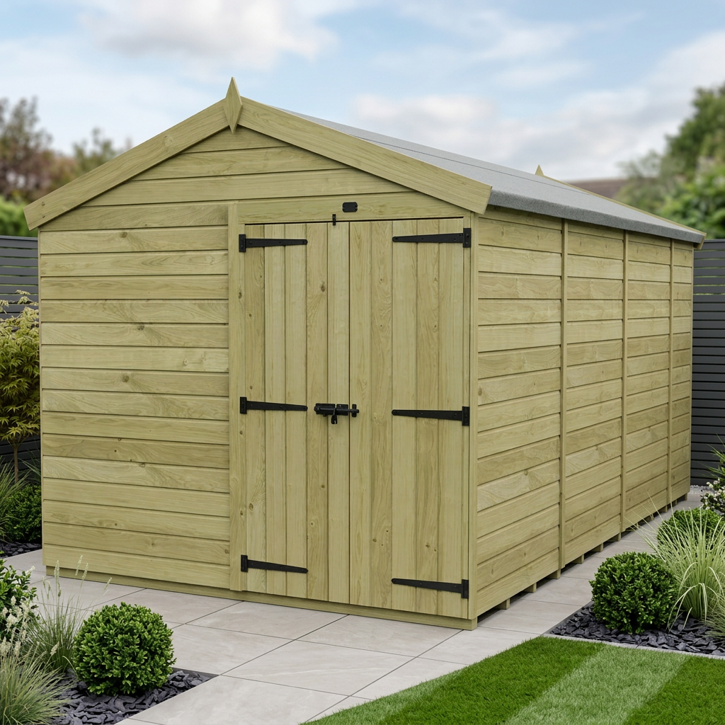 8 x 13 Apex Shed (Double Door, No Windows) - view 2
