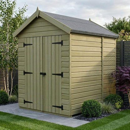 7 x 6 Apex Shed (Double Door, No Windows) - Apex Shed