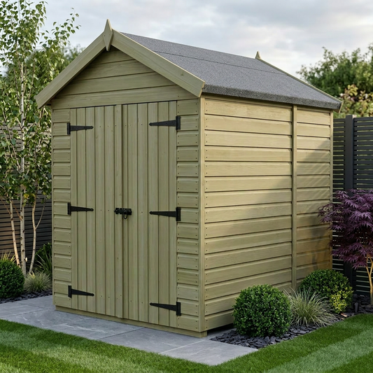 7 x 6 Apex Shed (Double Door, No Windows) - Apex Shed