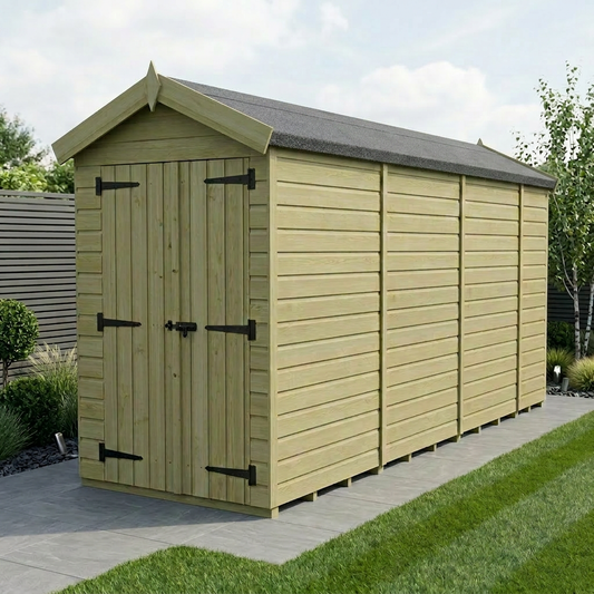 4 x 13 Apex Shed (Double Door, No Windows) - Apex Shed