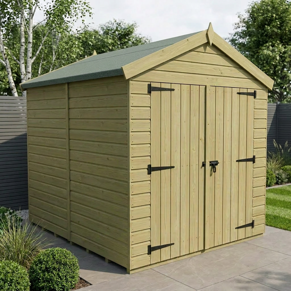 8 x 8 Apex Shed (Double Door, No Windows) - Apex Shed