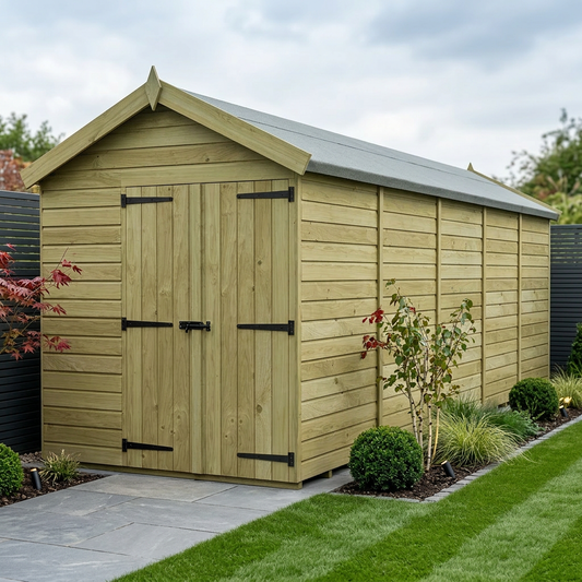 7 x 20 Apex Shed (Double Door, No Windows) - Apex Shed