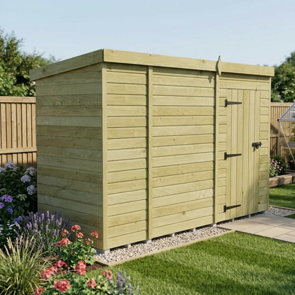 9 x 4 Pent Shed (Single Door, No Windows) - view 4
