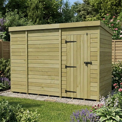 10 x 4 Pent Shed (Single Door, No Windows) - view 4