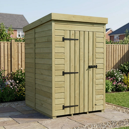4 x 5 Pent Shed (Single Door, No Windows) - view 5