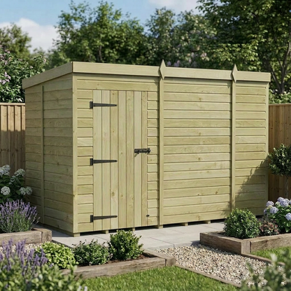 10 x 5 Pent Shed (Single Door, No Windows) - view 5