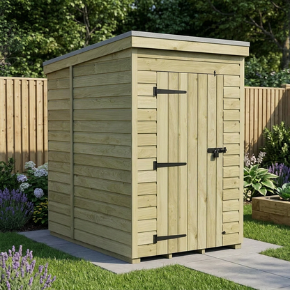 4 x 6 Pent Shed (Single Door, No Windows) - view 4