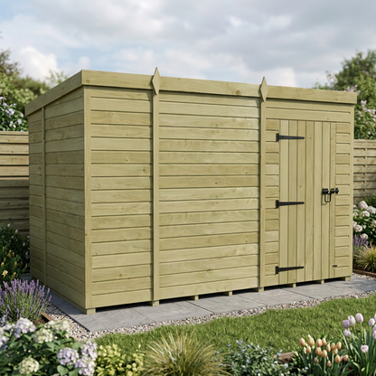 9 x 6 Pent Shed (Single Door, No Windows) - view 4