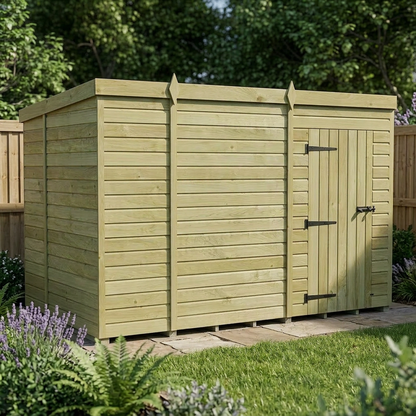 10 x 6 Pent Shed (Single Door, No Windows) - view 4