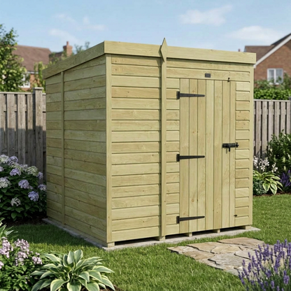6 x 7 Pent Shed (Single Door, No Windows) - view 4
