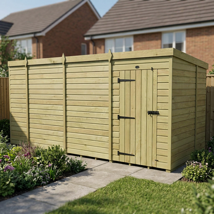 14 x 7 Pent Shed (Single Door, No Windows) - view 2
