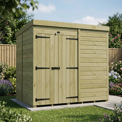 7 x 5 Pent Shed (Double Door, No Windows) - view 4