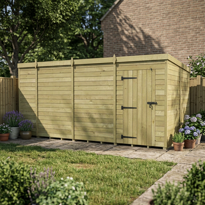 14 x 8 Pent Shed (Single Door, No Windows) - view 5
